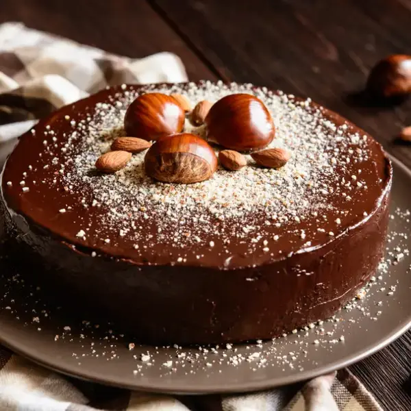 Gâteau fondant choco-châtaigne